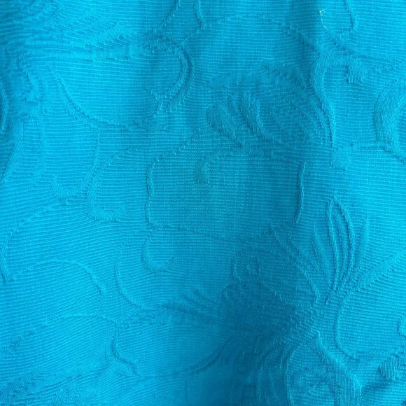 Chico's Jacquard Turquoise Blazer, Size 3 - Picture 11 of 11